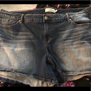Torrid Jean Shorts with Heart Buttons